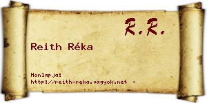 Reith Réka névjegykártya